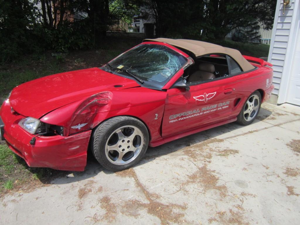 1994 Ford Mustang Cobra Convertible Indy Pace Car for Repair or Parts