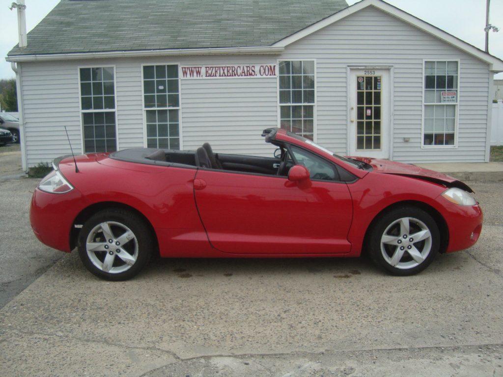 Lightly damaged 2007 Mitsubishi Eclipse Spyder GS Convertible Rebuildable Repairable