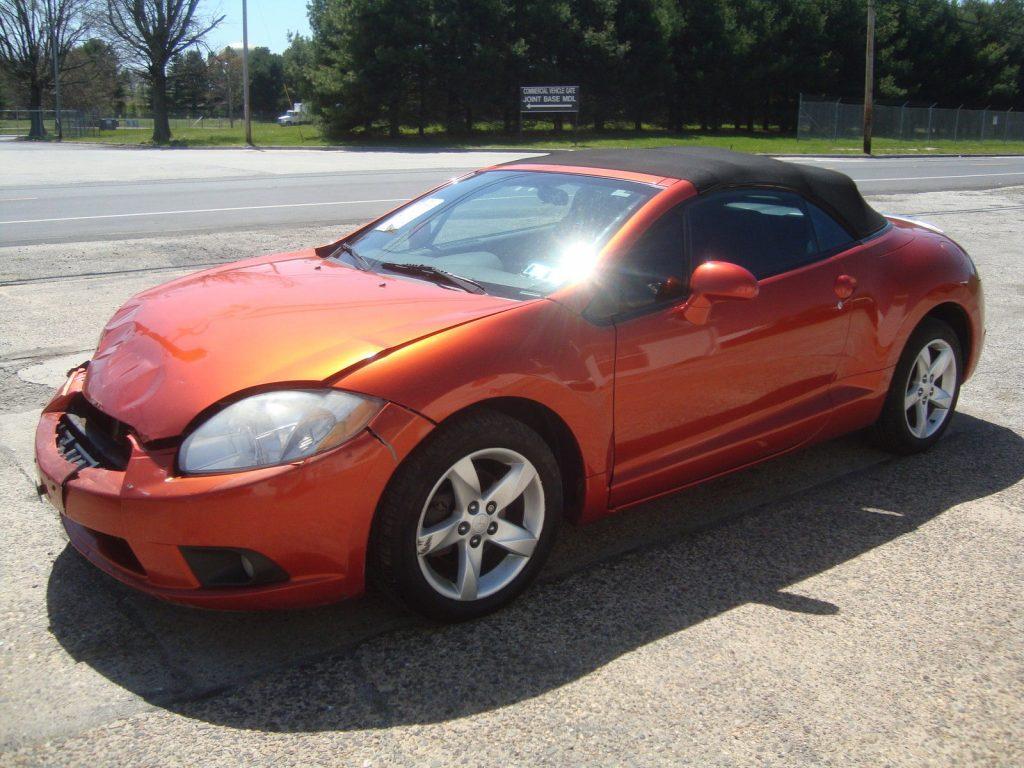 Lightly damaged 2009 Mitsubishi Eclipse Spyder GS Convertible Rebuildable Repairable