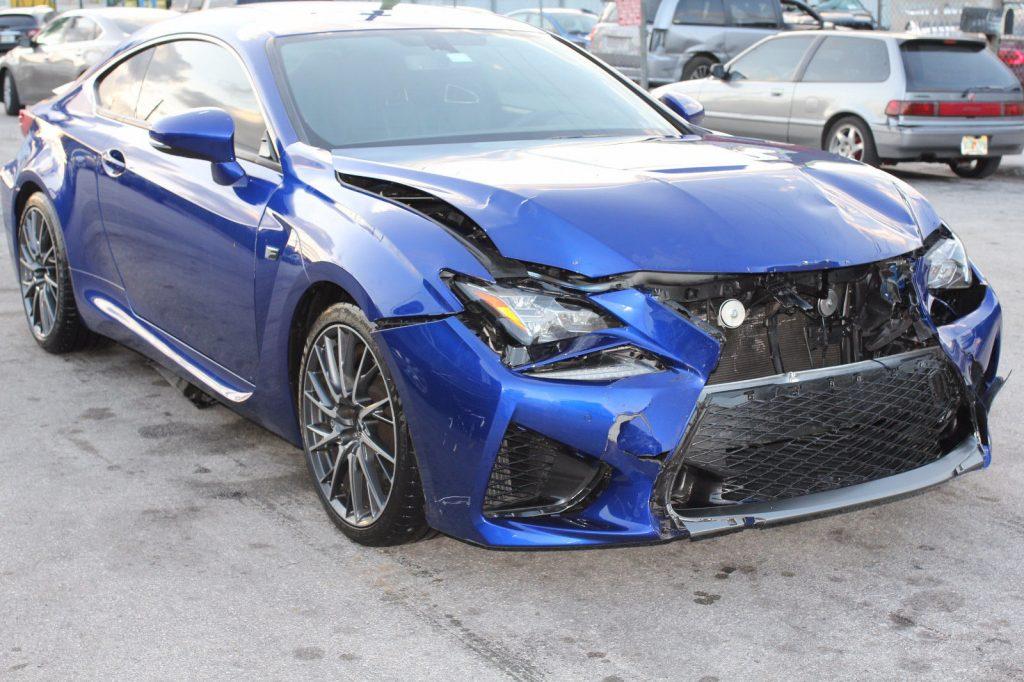 Front hit 2015 Lexus RC F repairable