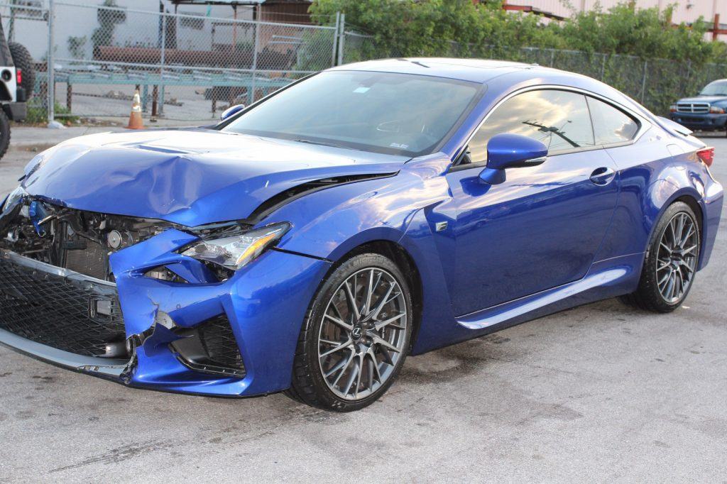 Front hit 2015 Lexus RC F repairable