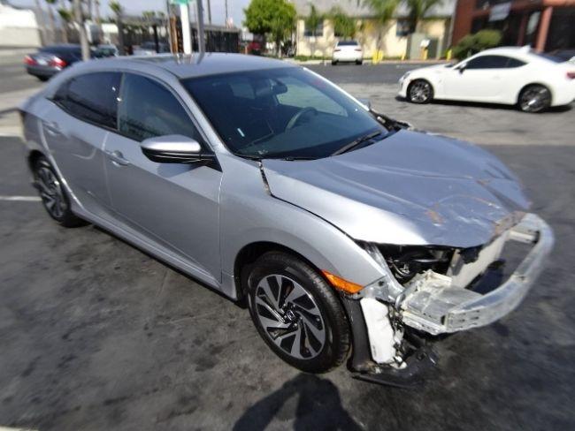 Front hit 2017 Honda Civic LX Hatchback repairable