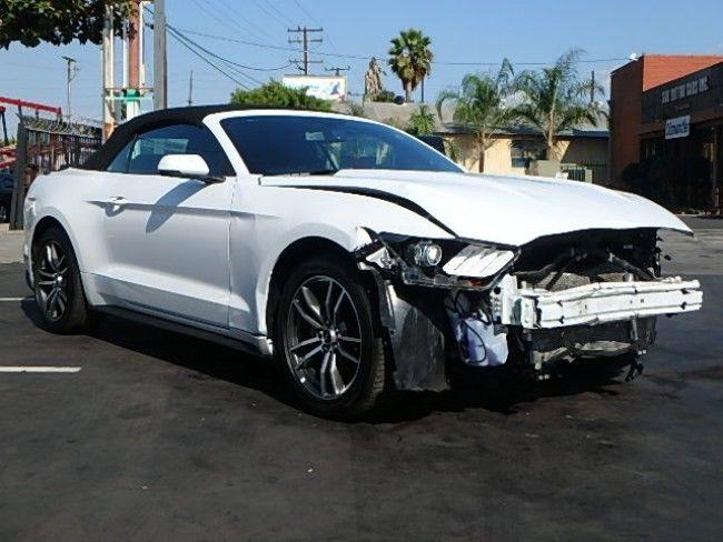 needs new front 2017 Ford Mustang Ecoboost Premium Convertible repairable