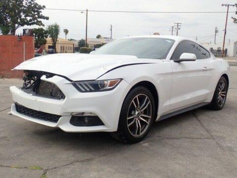 low miles 2016 Ford Mustang Ecoboost Coupe repairable for sale