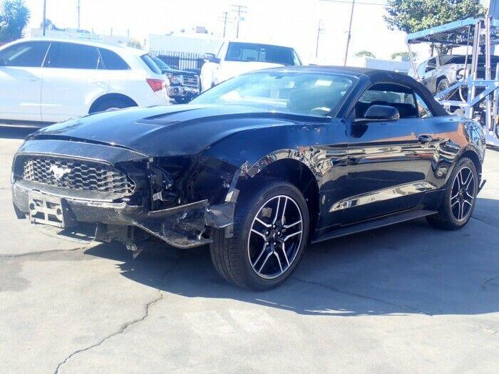 low miles 2018 Ford Mustang EcoBoost repairable