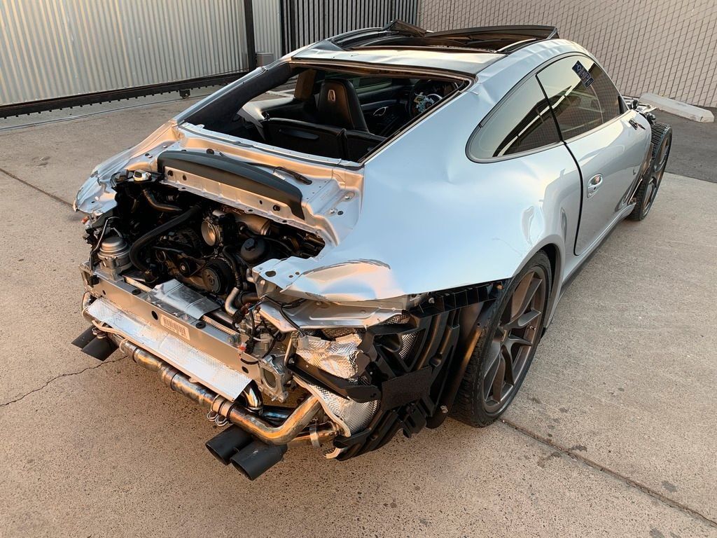 low miles 2015 Porsche 911 4S AWD repairable