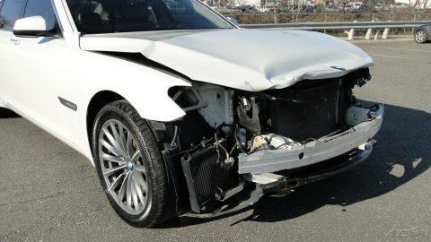 front damage 2012 BMW 7 Series 740li 3.0L I6 Turbocharger repairable for sale