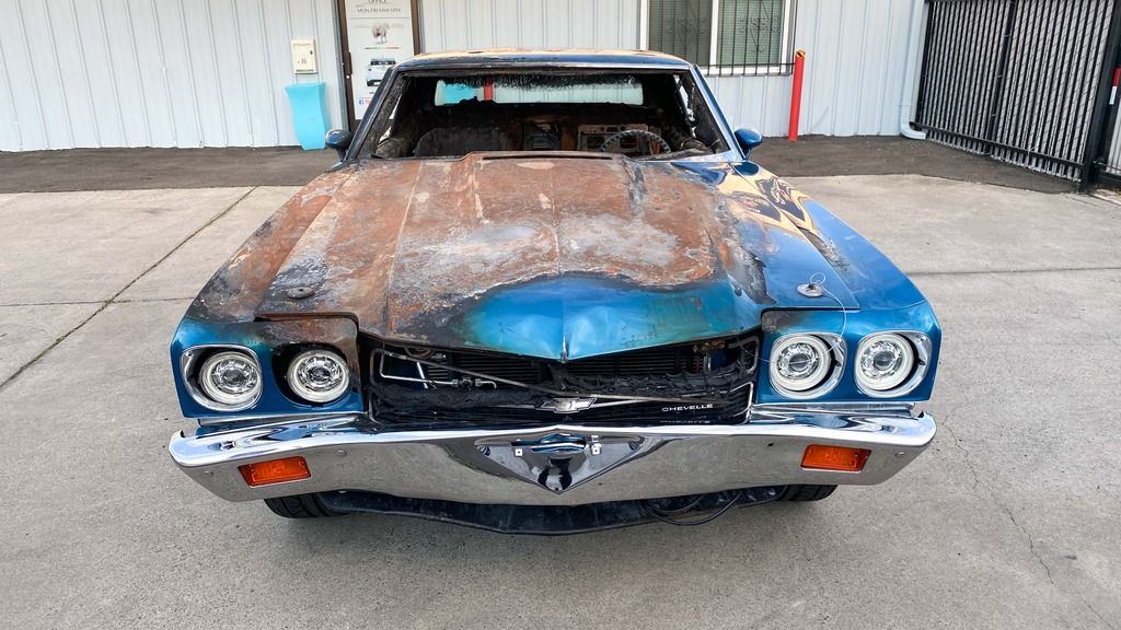 burned out 1970 Chevrolet Chevelle repairable