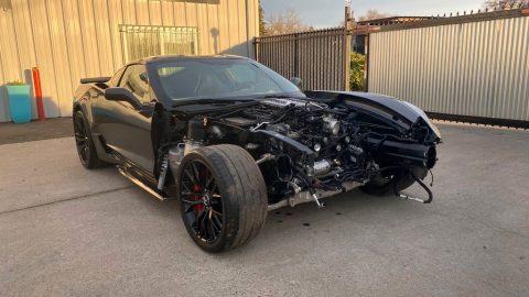 super low miles 2018 Chevrolet Corvette Z06 1LZ Supercharged repairable for sale