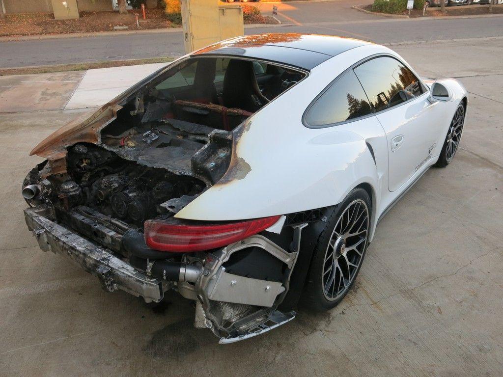 fire damage 2015 Porsche 911 Turbo S AWD 3.8L 6V / PDK Transmission repairable