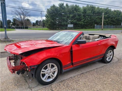 2010 Ford Mustang V6 Convertible repairable [front and rear damage] for sale